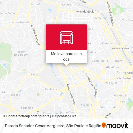 Parada Senador César Vergueiro mapa