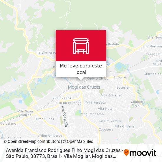 Avenida Francisco Rodrigues Filho Mogi das Cruzes - São Paulo, 08773, Brasil - Vila Mogilar, Mogi das Cruzes mapa