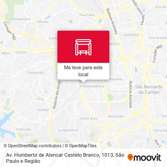 Av. Humberto de Alencar Castelo Branco, 1013 mapa