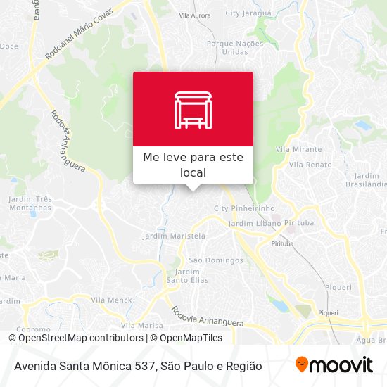Avenida Santa Mônica 537 mapa