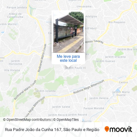 Rua Padre João da Cunha 167 mapa