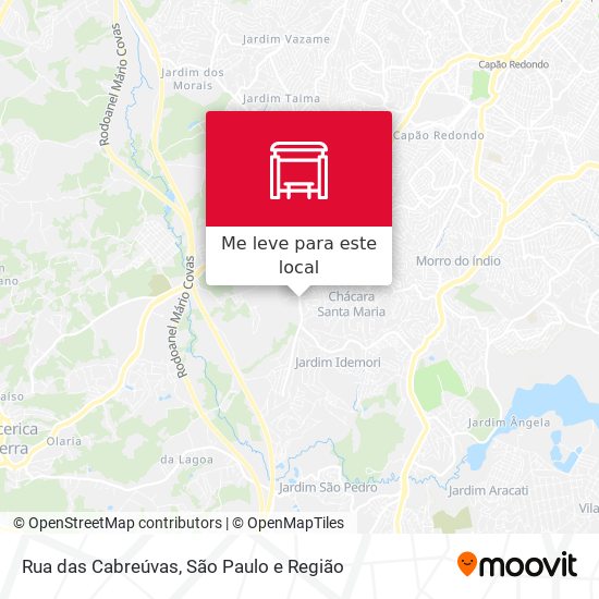 Rua das Cabreúvas mapa