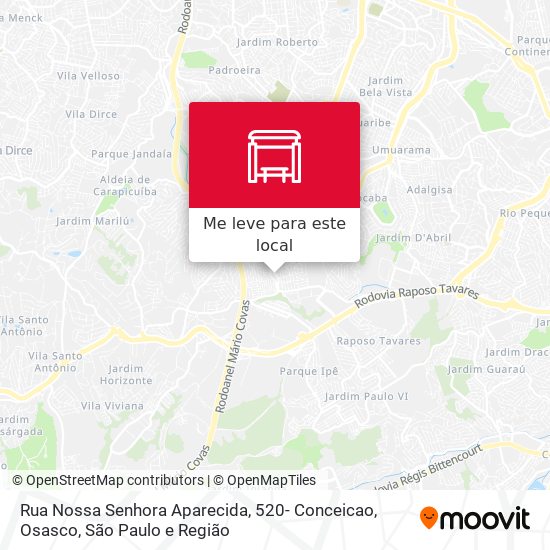 Rua Nossa Senhora Aparecida, 520- Conceicao, Osasco mapa