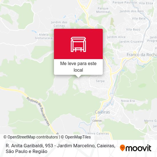 R. Anita Garibaldi, 953 - Jardim Marcelino, Caieiras mapa