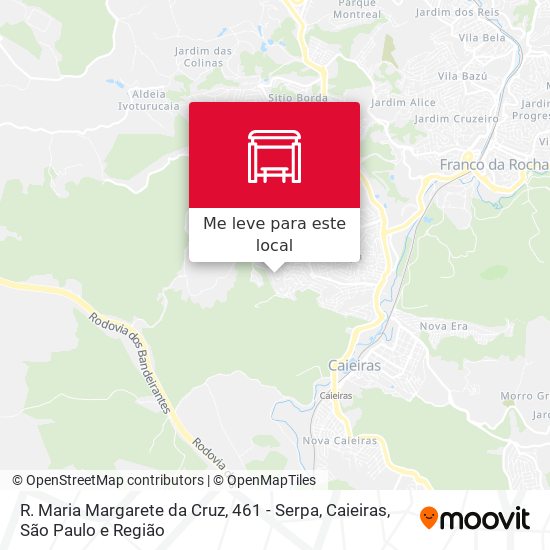 R. Maria Margarete da Cruz, 461 - Serpa, Caieiras mapa