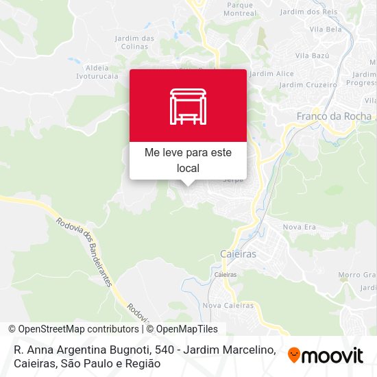 R. Anna Argentina Bugnoti, 540 - Jardim Marcelino, Caieiras mapa