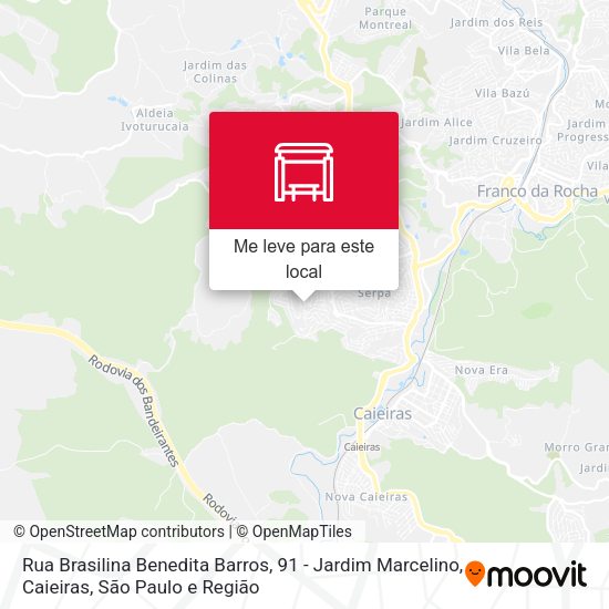Rua Brasilina Benedita Barros, 91 - Jardim Marcelino, Caieiras mapa