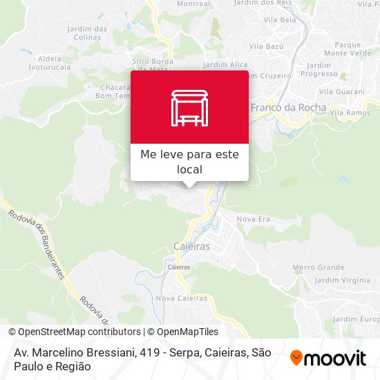 Av. Marcelino Bressiani, 419 - Serpa, Caieiras mapa