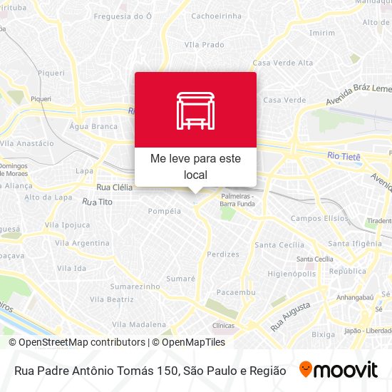 Rua Padre Antônio Tomás 150 mapa