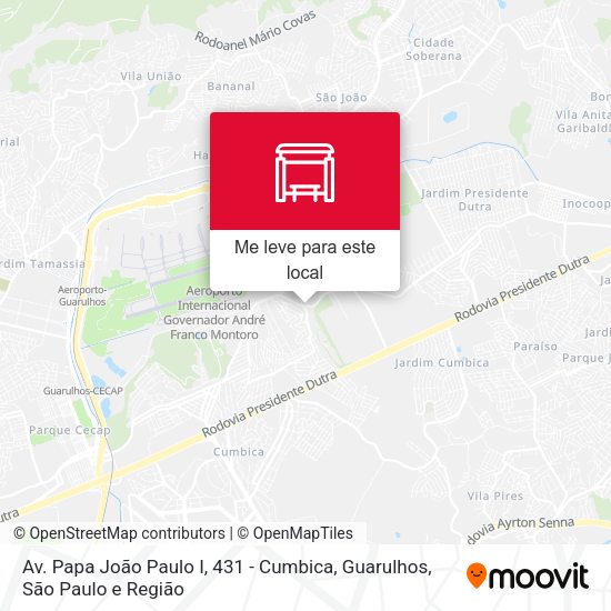Av. Papa João Paulo I, 431 - Cumbica, Guarulhos mapa