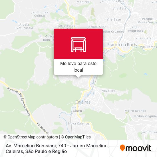 Av. Marcelino Bressiani, 740 - Jardim Marcelino, Caieiras mapa