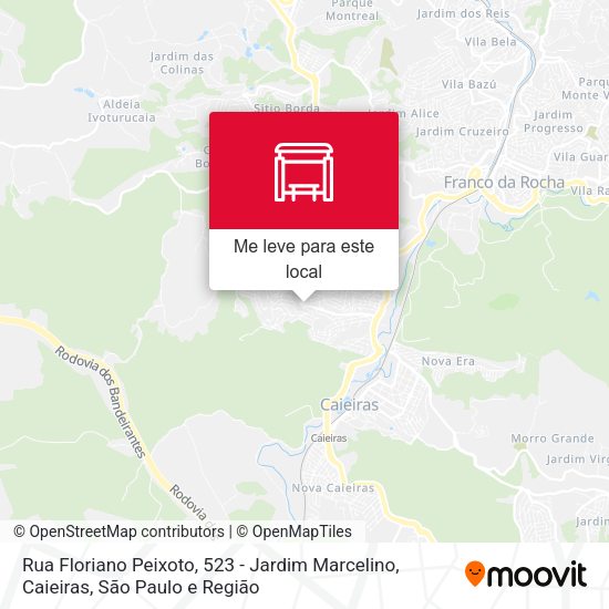 Rua Floriano Peixoto, 523 - Jardim Marcelino, Caieiras mapa