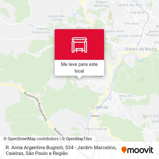 R. Anna Argentina Bugnoti, 534 - Jardim Marcelino, Caieiras mapa