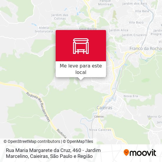 Rua Maria Margarete da Cruz, 460 - Jardim Marcelino, Caieiras mapa