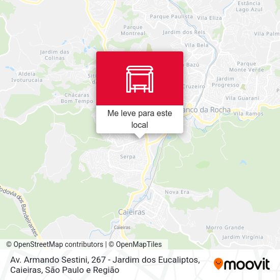 Av. Armando Sestini, 267 - Jardim dos Eucaliptos, Caieiras mapa