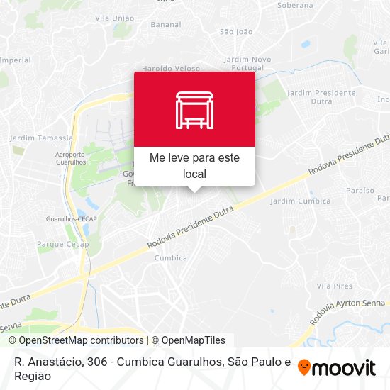 R. Anastácio, 306 - Cumbica Guarulhos mapa
