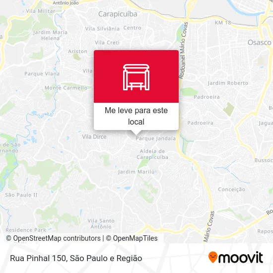 Rua Pinhal 150 mapa