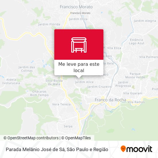 Parada Melânio José de Sá mapa