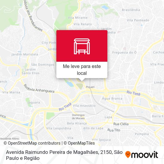 Avenida Raimundo Pereira de Magalhães, 2150 mapa
