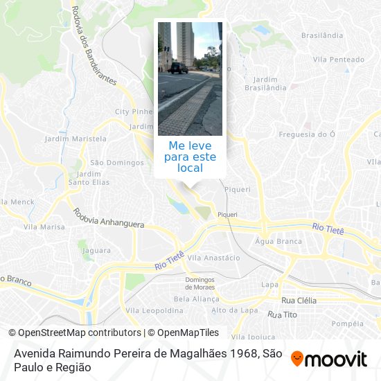 Avenida Raimundo Pereira de Magalhães 1968 mapa