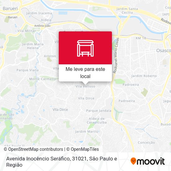 Avenida Inocêncio Seráfico, 31021 mapa