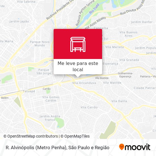 R. Alvinópolis (Metro Penha) mapa