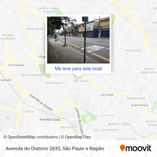 Avenida do Oratório 2635 mapa