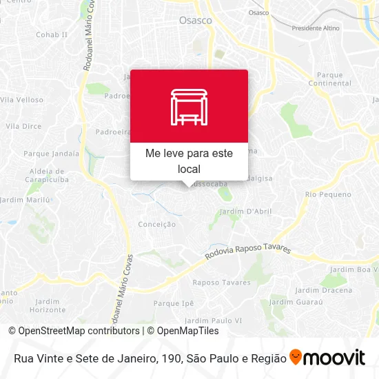 Rua Vinte e Sete de Janeiro, 190 mapa
