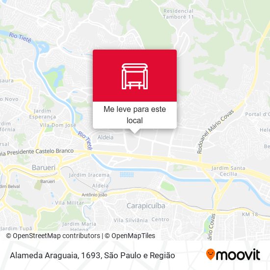 Alameda Araguaia, 1693 mapa