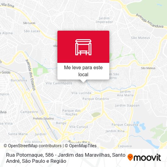 Rua Potomaque, 586 - Jardim das Maravilhas, Santo André mapa