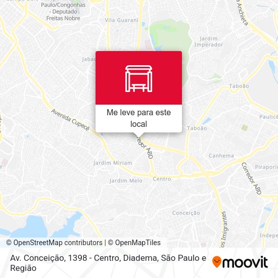 Av. Conceição, 1398 - Centro, Diadema mapa