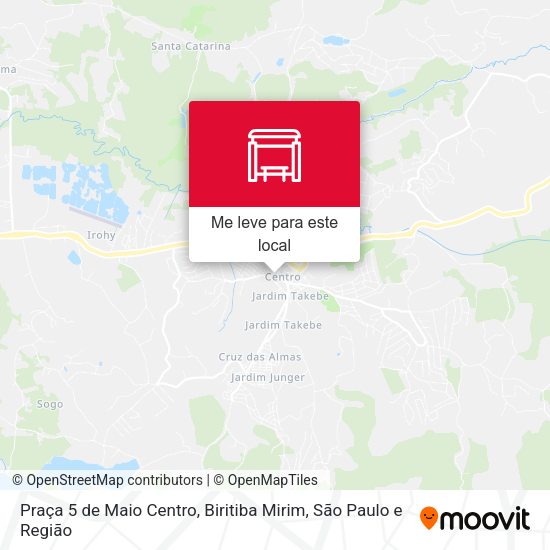 Praça 5 de Maio Centro, Biritiba Mirim mapa