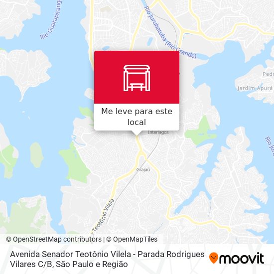 Avenida Senador Teotônio Vilela - Parada Rodrigues Vilares C / B mapa