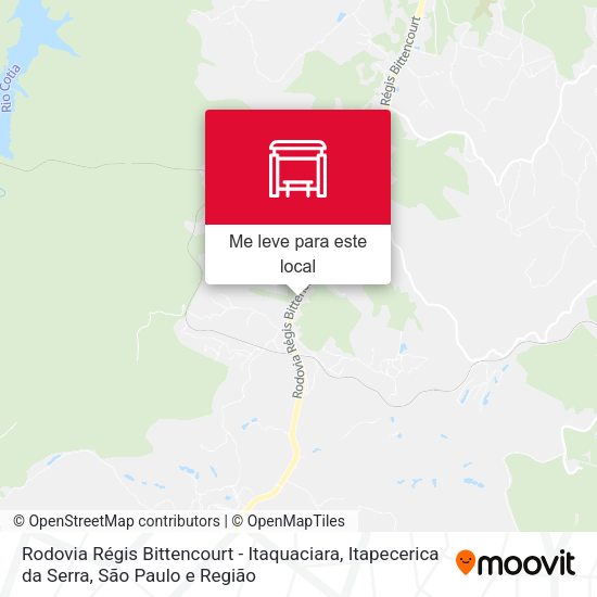 Rodovia Régis Bittencourt - Itaquaciara, Itapecerica da Serra mapa