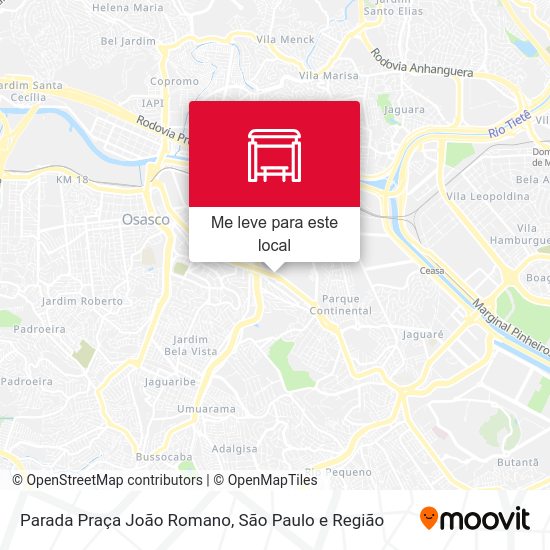 Parada Praça João Romano mapa