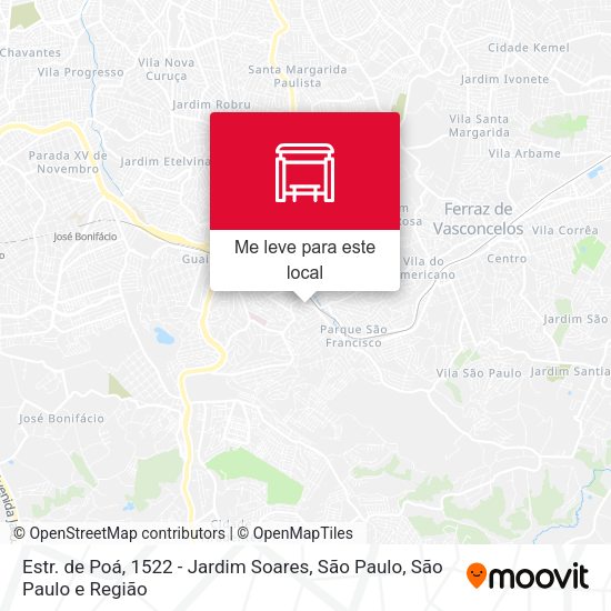 Estr. de Poá, 1522 - Jardim Soares, São Paulo mapa