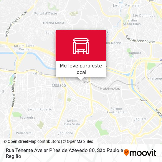 Rua Tenente Avelar Píres de Azevedo 80 mapa