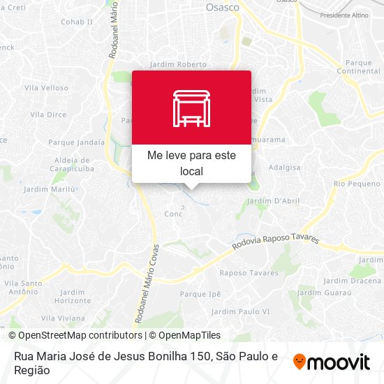 Rua Maria José de Jesus Bonilha 150 mapa