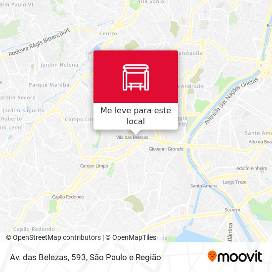 Av. das Belezas, 593 mapa