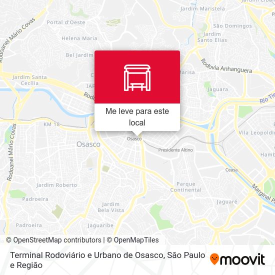Terminal Rodoviário e Urbano de Osasco mapa