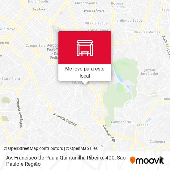 Av. Francisco de Paula Quintanilha Ribeiro, 400 mapa