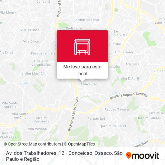 Av. dos Trabalhadores, 12 - Conceicao, Osasco mapa