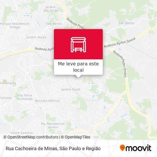 Rua Cachoeira de Minas mapa