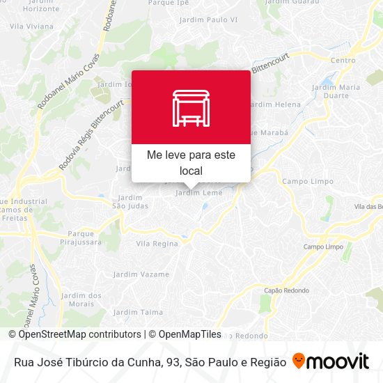 Rua José Tibúrcio da Cunha, 93 mapa