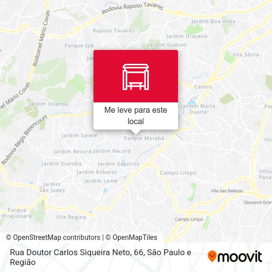 Rua Doutor Carlos Siqueira Neto, 66 mapa