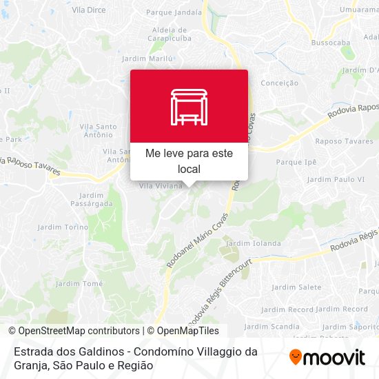 Estrada dos Galdinos - Condomíno Villaggio da Granja mapa
