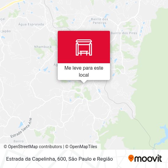 Estrada da Capelinha, 600 mapa