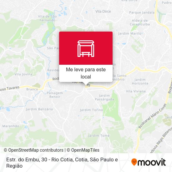 Estr. do Embu, 30 - Rio Cotia, Cotia mapa