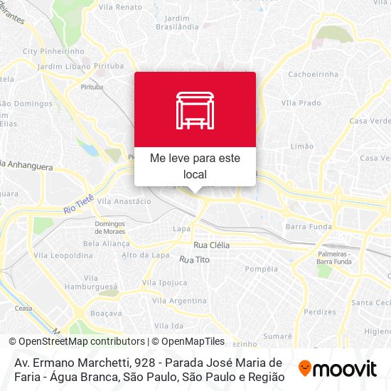 Av. Ermano Marchetti, 928 - Parada José Maria de Faria - Água Branca, São Paulo mapa