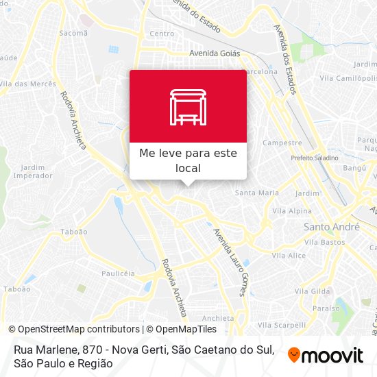 Rua Marlene, 870 - Nova Gerti, São Caetano do Sul mapa